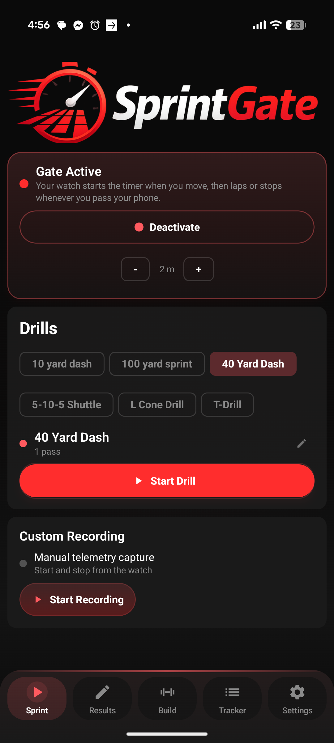 SprintGate screenshot 2